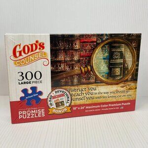 Fair Hope Promise Puzzles 300 Pcs GOD'S COUNSEL Books Map NEW SEALED 18x24in